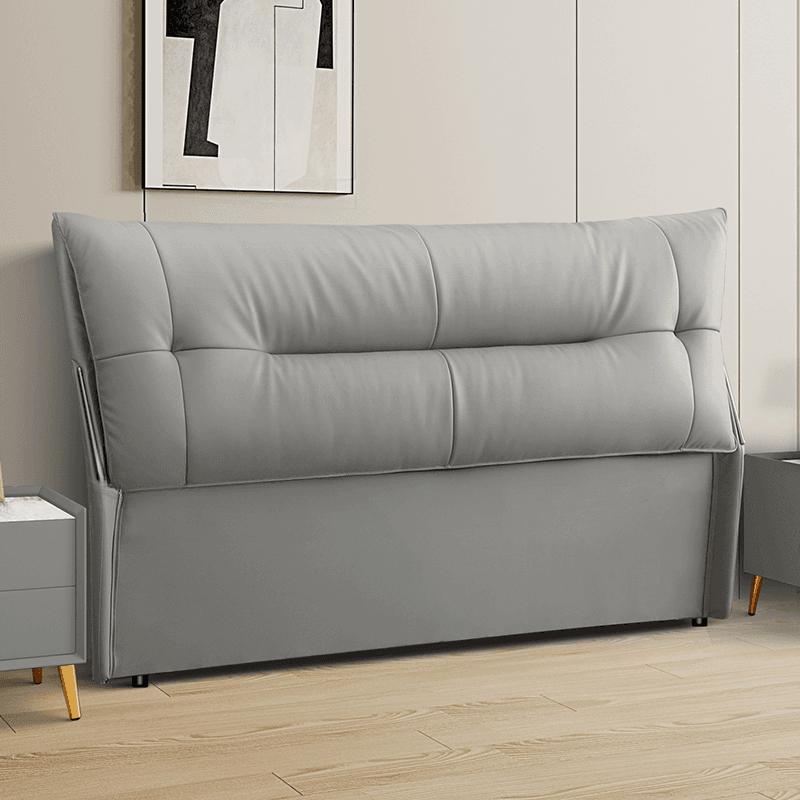 Simplistic Style Panel Headboard with No Distressing, Piled Tufted Rectangular Shape for King/Queen/Full Bed, Cotton Upholstery Fill, Standard Height - image 5
