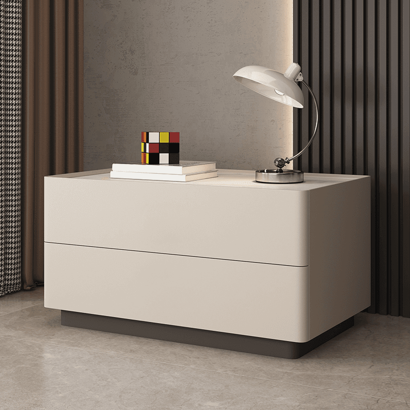 Casual Sintered Stone Countertop Drawer Storage Nightstand with 2 Drawers - image 4