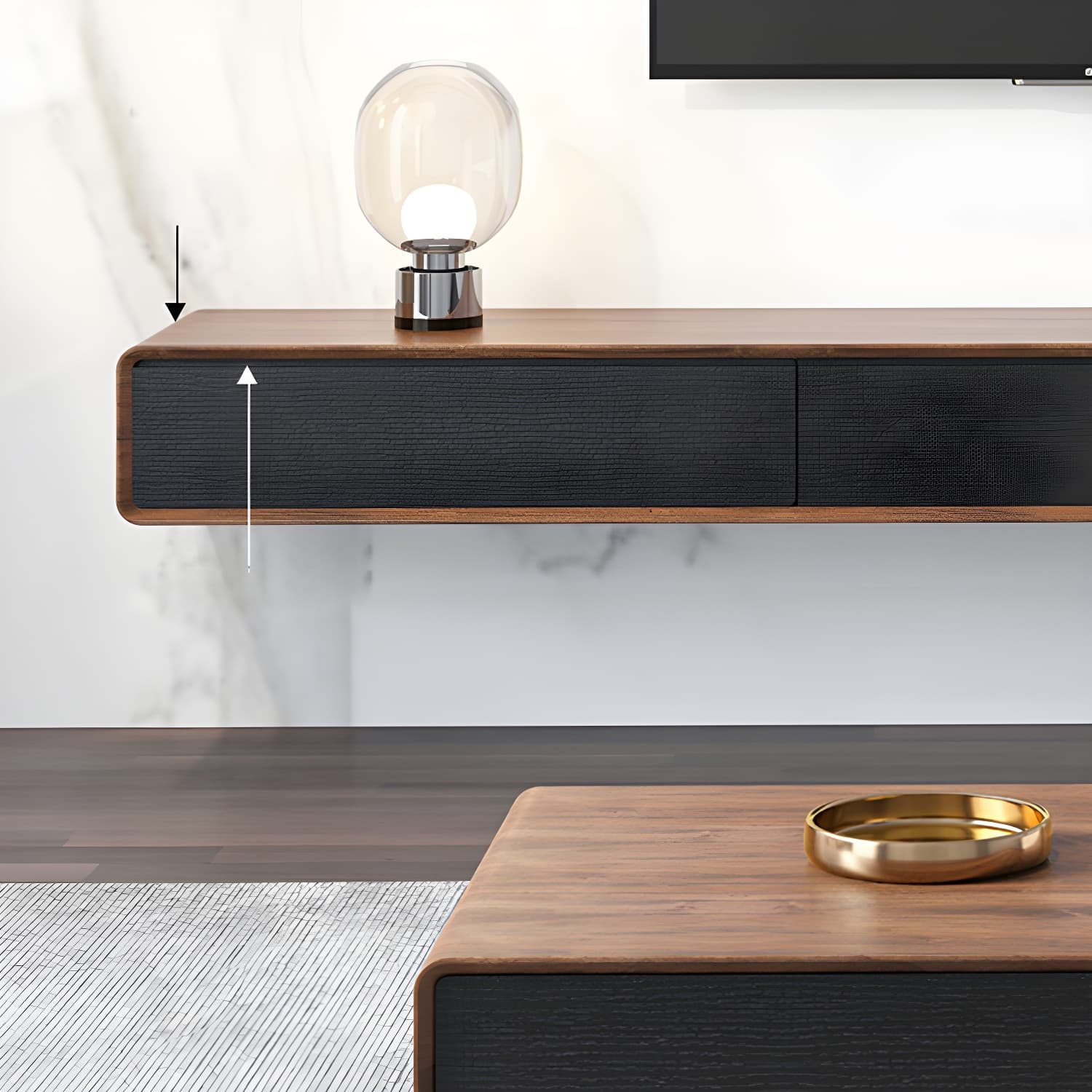3 Doors Scandinavian TV Media Stand Wall-mounted TV Media Console - image 7