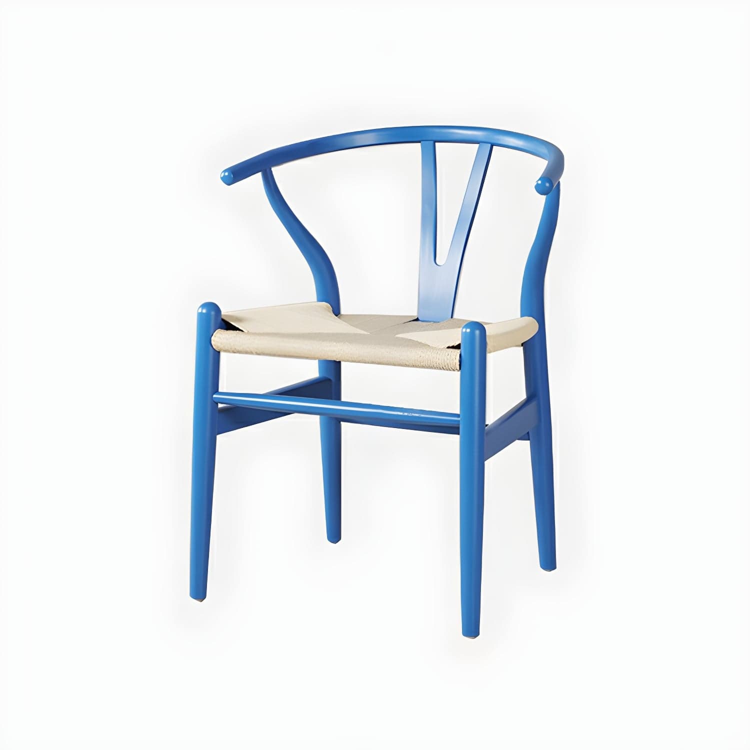 Scandinavian Wood Side Chair with Wishbone Back and Upholstered Seat for Kitchen & Dining - image 3