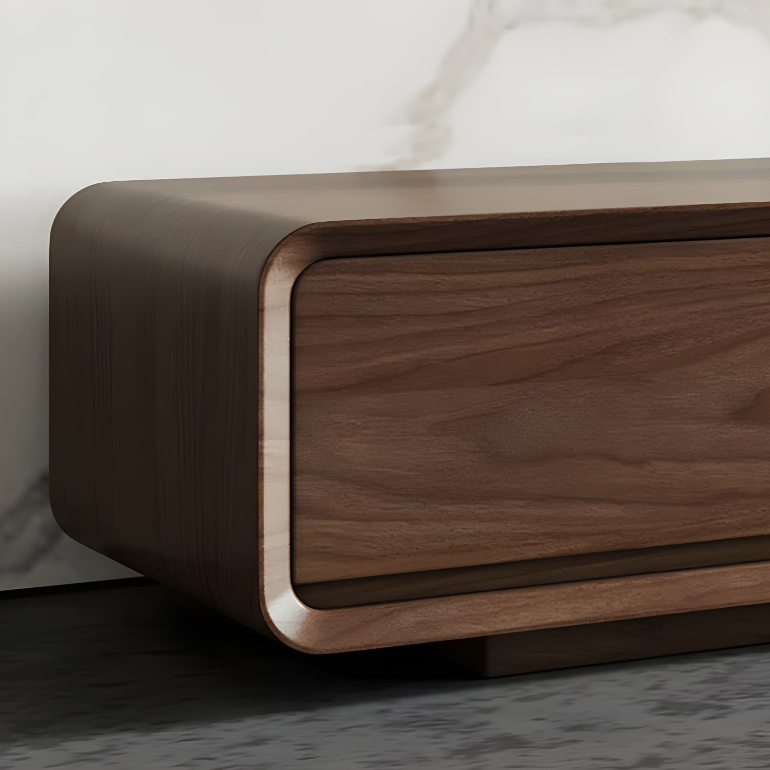 Nordic TV Cabinet Walnut Living Room Furniture Small Family TV Stand Console - image 6
