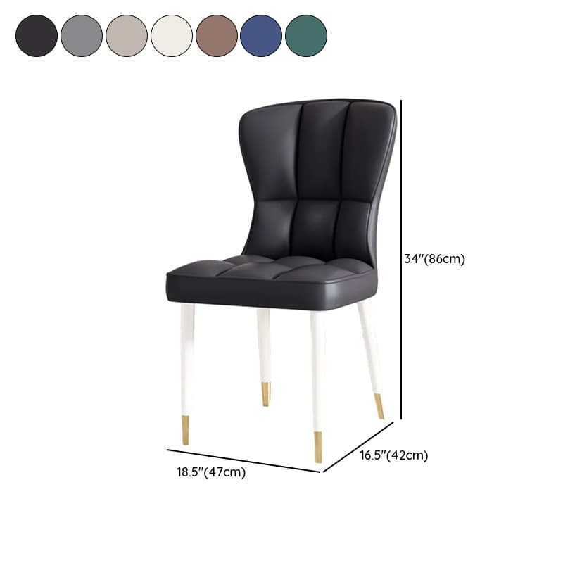 Casual/Lavish Side Chair with Wingbacked Upholstered Design and Steel Legs - image 17