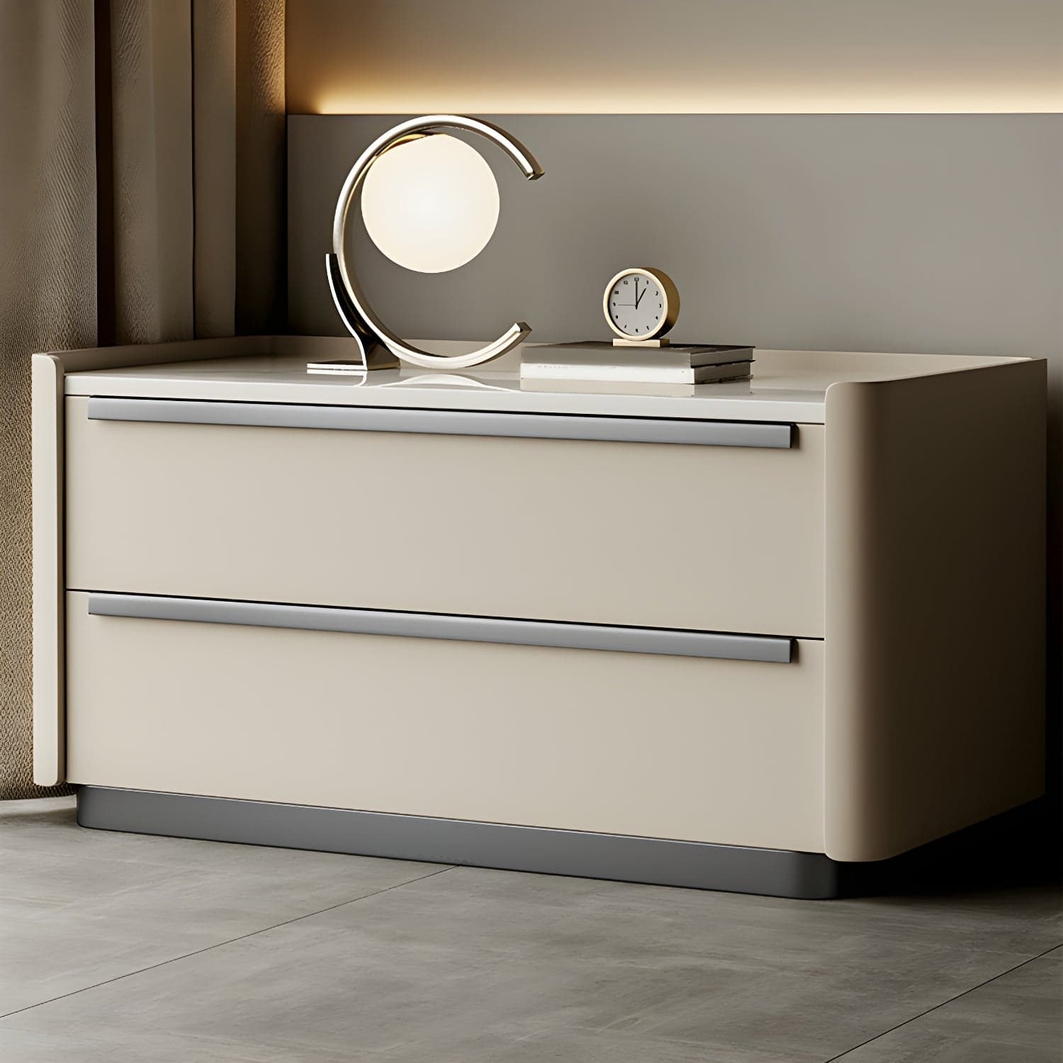 Modern Wood Nightstand with Drawer Storage, Light Wood Tone & Small Size - image 6