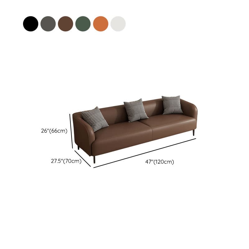 Drawing Room Standard Sofa in Pu Leather with Dark Gray/Sage/Amber Color and Armrest - image 14