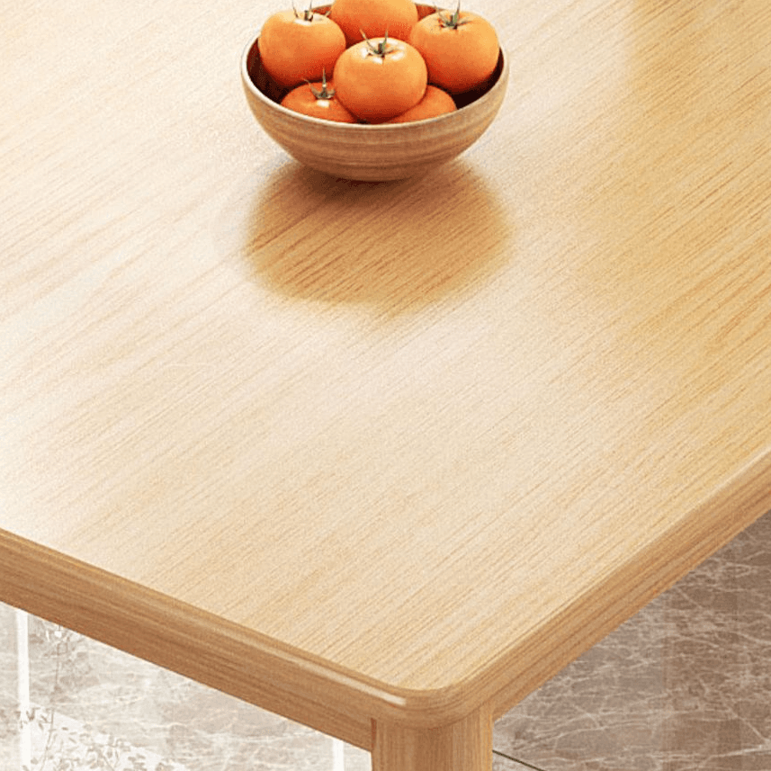 Dining Table Set with Rectangular Recycled Wood Top, 4 Legs, Fixed Table, Padded Chair with Back, Available in 5-piece/7 Piece Set/3 Pieces - image 10