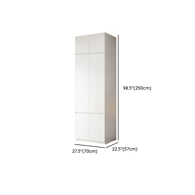 White Contemporary Alloy Cabinet Armoire with 3/6/9 Drawers, Flexible Shelf, and Hanging Rod - image 32