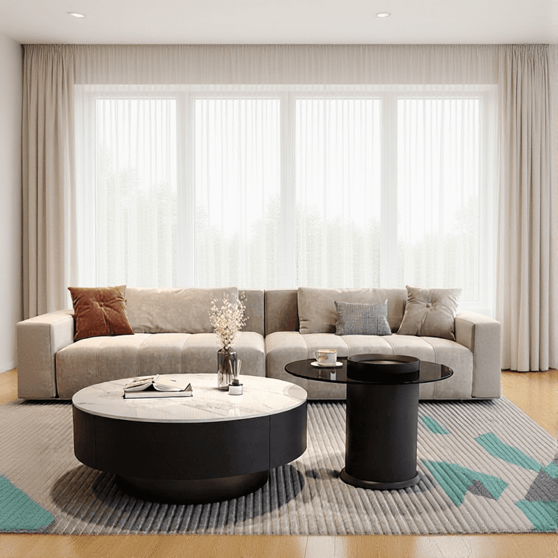 Orbicular Nested Board Game Coffee Table with 1 Drawer for Foyer - image 9