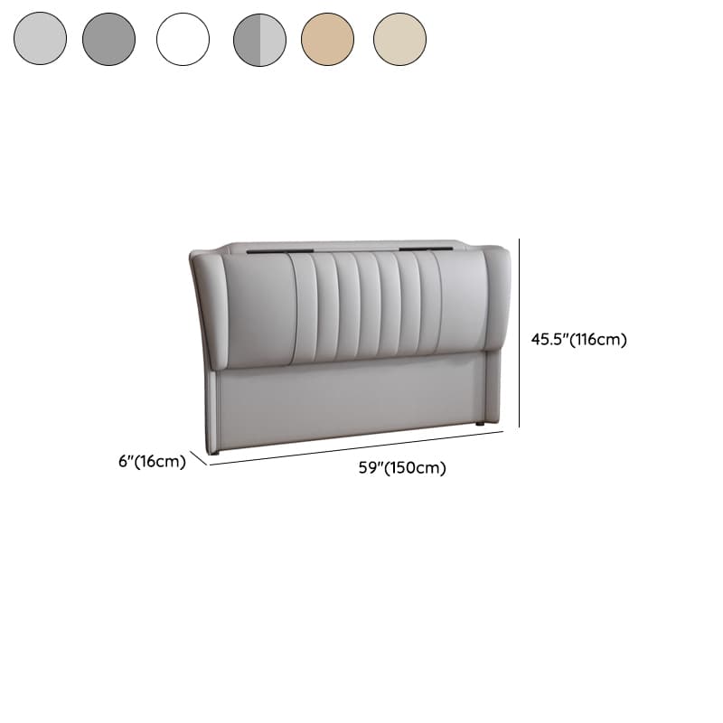 Modern Simple Style Sleigh Headboard in Natural Wood with No Distressing, Rectangle Shape for California King/King/Queen Bed, Featuring Sponge Upholstery and Standard Height - image 13