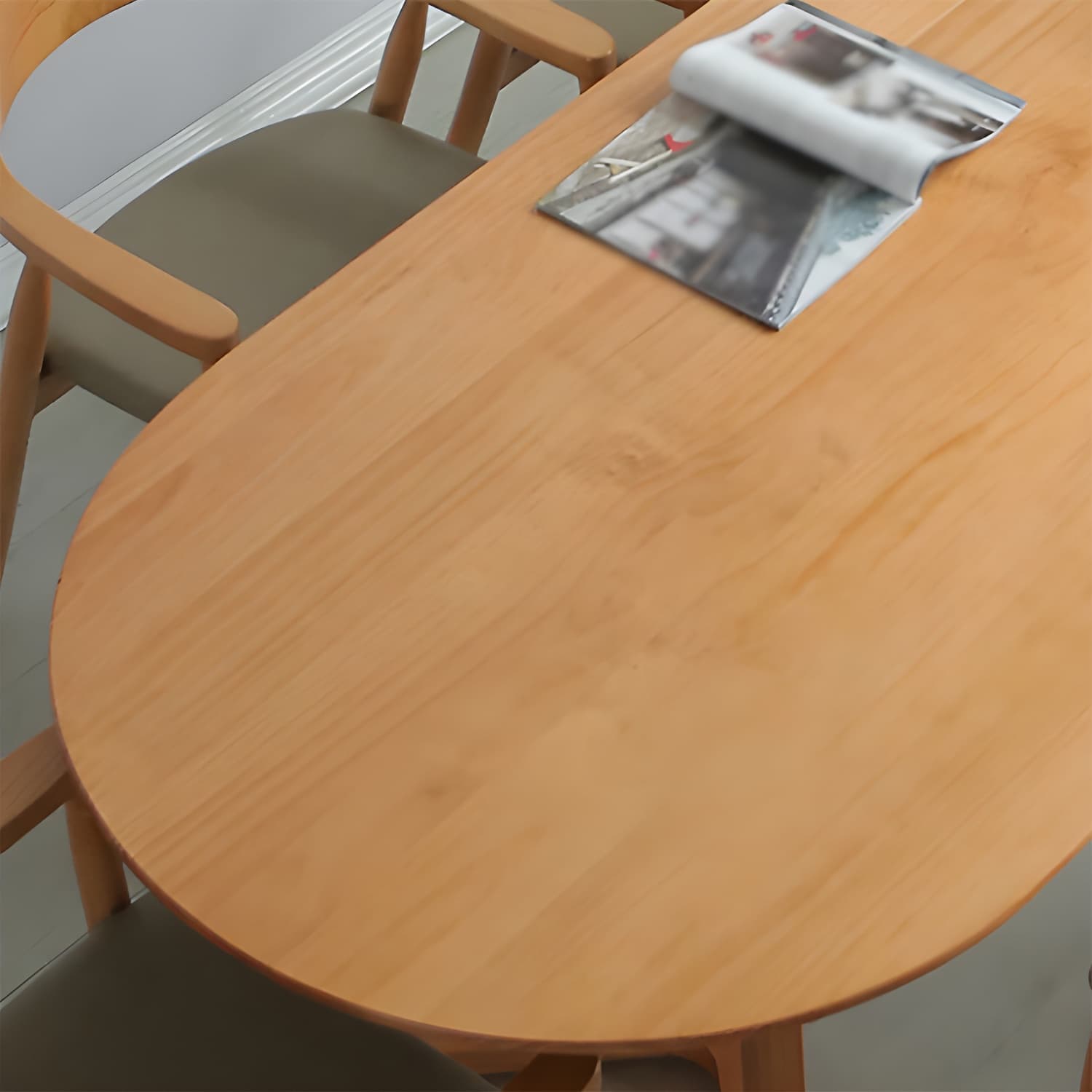 Modern Rectangle 1/2/5/7 Pieces Dining Set Solid Wood Dining Table with Chairs - image 7
