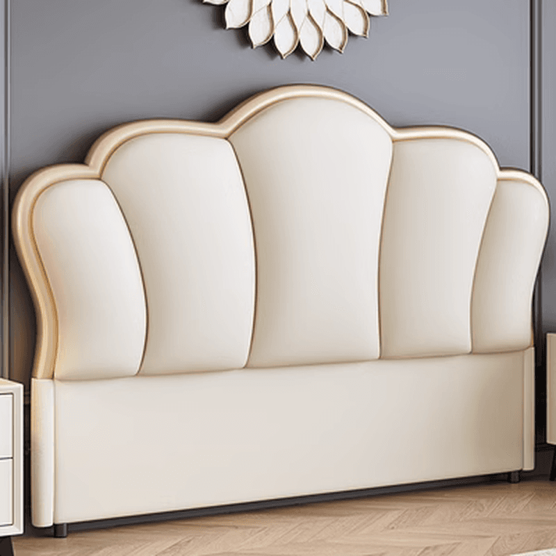 Modish No Distressing Timber Panel Headboard for King/Queen/Full Bed with Sponge Upholstery, Free-standing Installation, and Standard Height