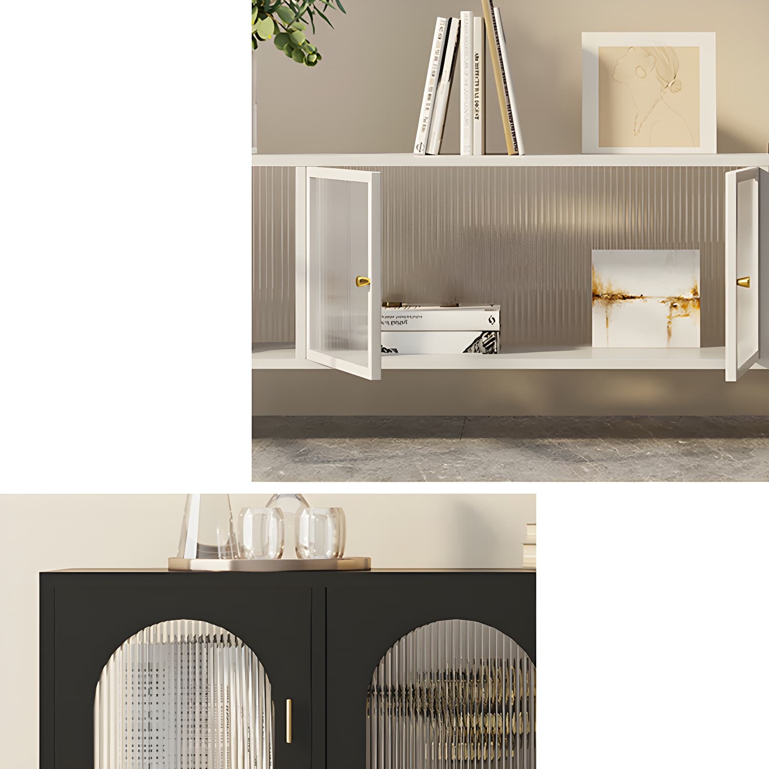 Industrial Enclosed TV Cabinet Home Metal TV Stand with Splayed Legs - image 6