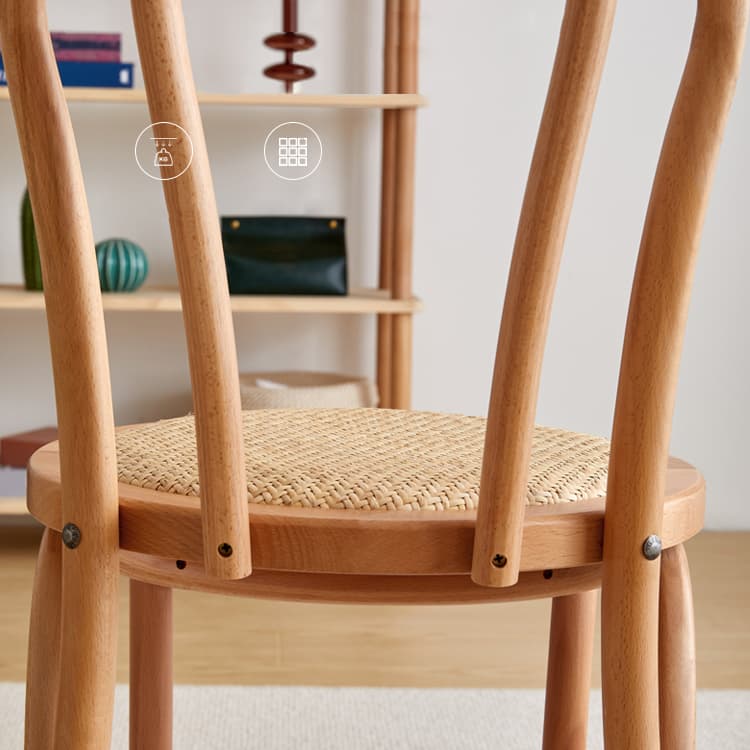 Scandinavian Wooden Side Chair with Standard Height and Armless Design - image 18
