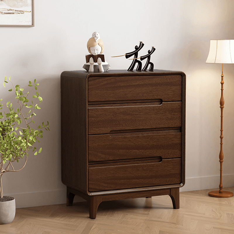 Trendy Walnut Wood Lingerie Chest/Bachelor Chest with 5/4/3 Drawers in Vertical/Horizontal Orientation