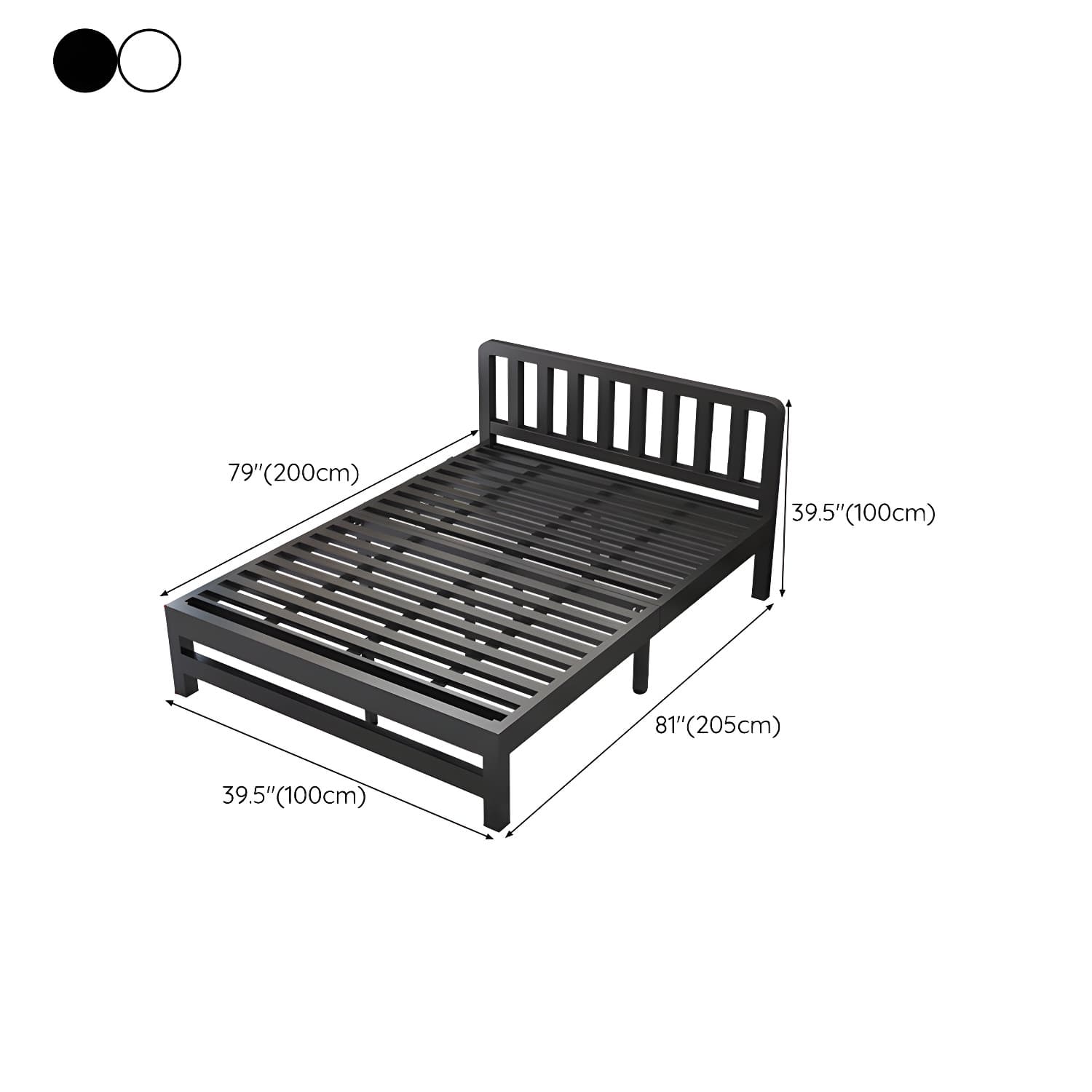 Modern Metal Bed Frame with Legs and Non-Upholstered Solid Color Design - image 15