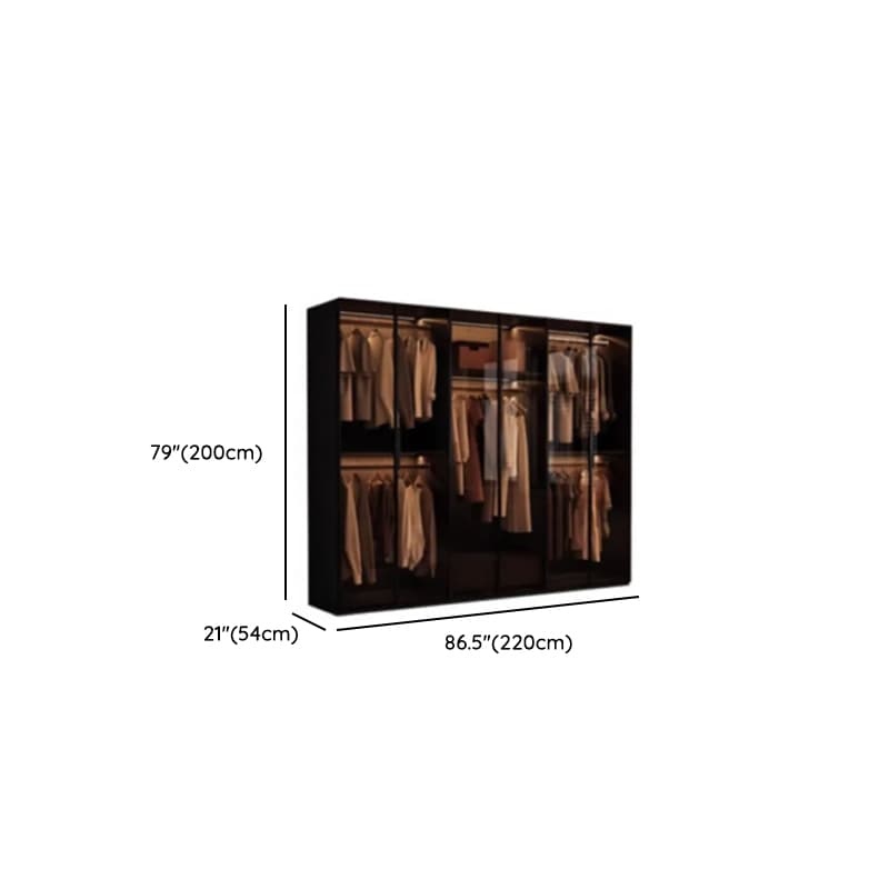 Storm Gray Minimalist Laminate Cabinet Armoire with Soft Close Drawer, Soft Close Door, Interior Shelves, and Clothing Rod - image 12