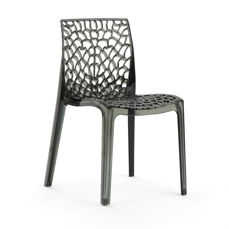 Scandinavian Style Plastic Side Chair with Armless Design Suitable for Kitchen & Dining - image 3