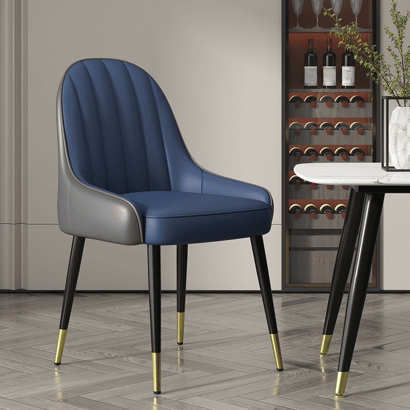 Secure Gilded Framed Armless Chair with Foot Pads for Dinette - image 3