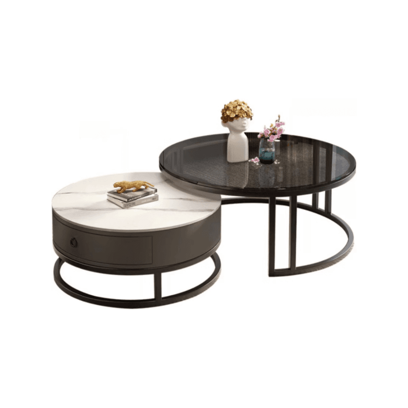 Nested Orbicular Framework Accent Table for Foyer Use - image 8