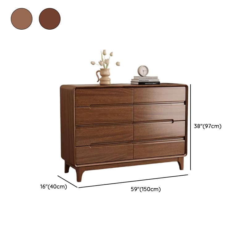 Trendy Walnut Wood Lingerie Chest/Double Dresser with 5/4/6 Drawers Vertical/Horizontal - image 26