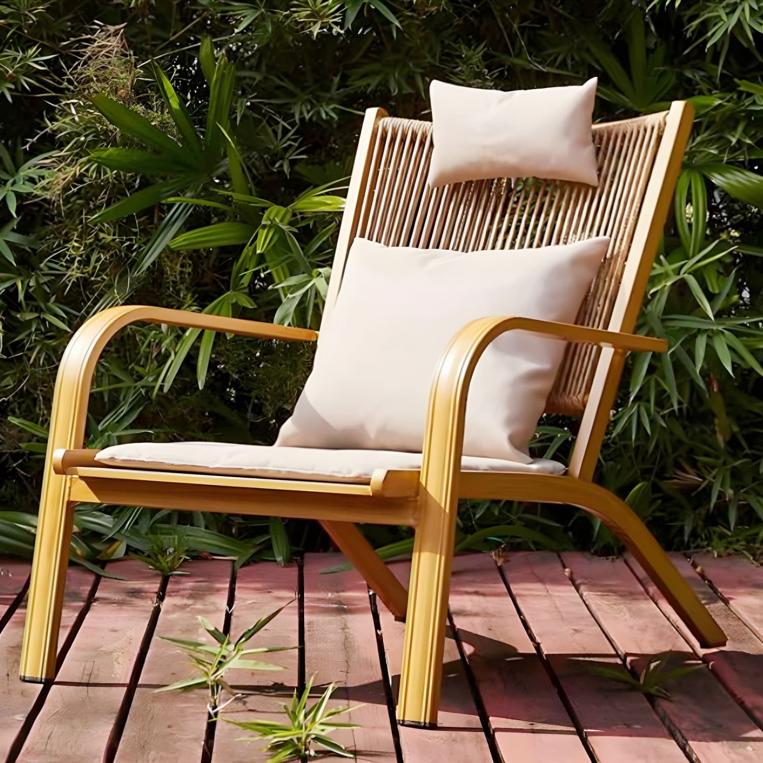 Modern Style Wood Rocking Chair Single Home Lounge Lazy Sofa Chair - image 6