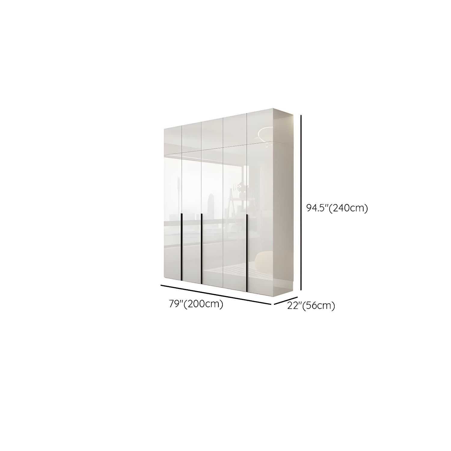 Modern Simple Style Double Door Storage Wardrobe for Bedroom - image 21