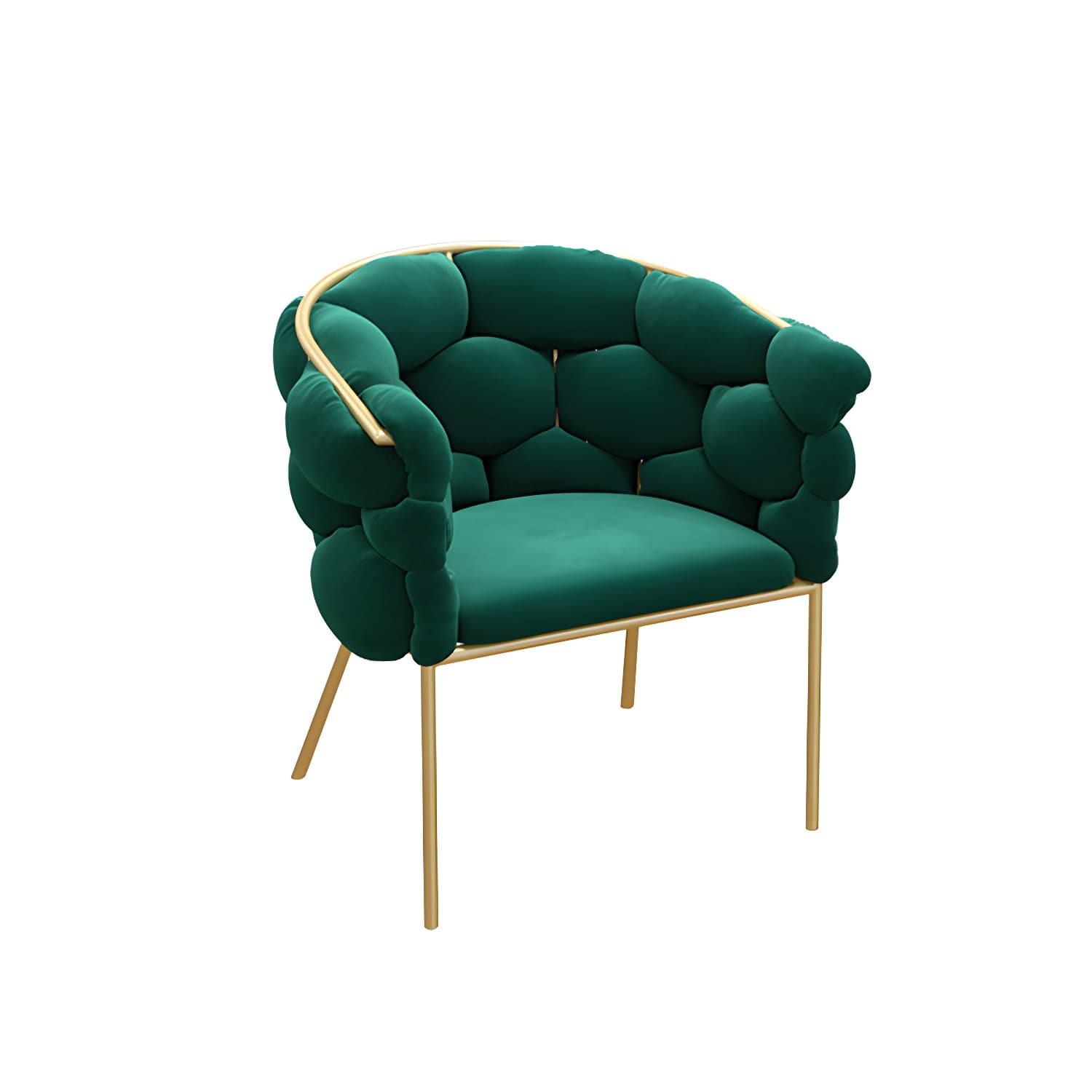 Glam Kitchen Gold Legs Chair Upholstered Dining Armless Chair - image 9