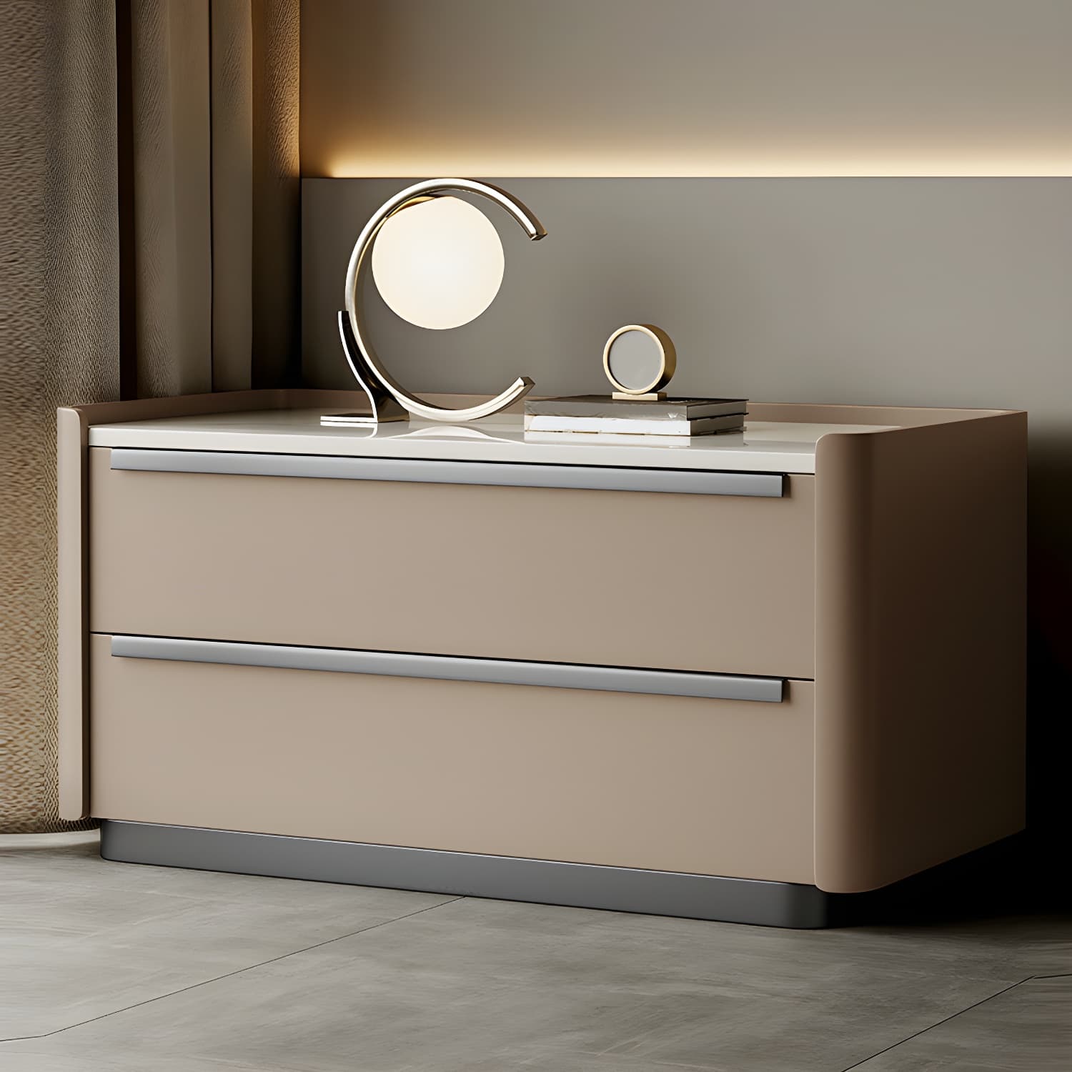 Modern Wood Nightstand with Drawer Storage, Light Wood Tone & Small Size - image 8