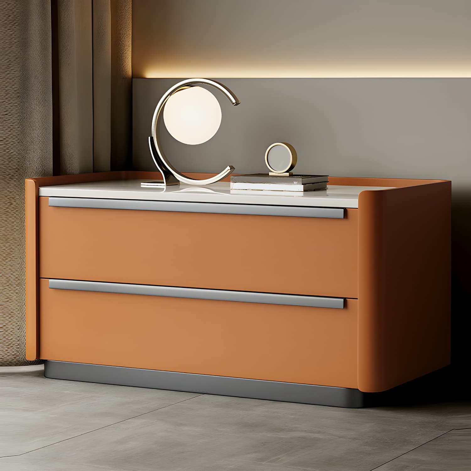 Modern Wood Nightstand with Drawer Storage, Light Wood Tone & Small Size - image 11