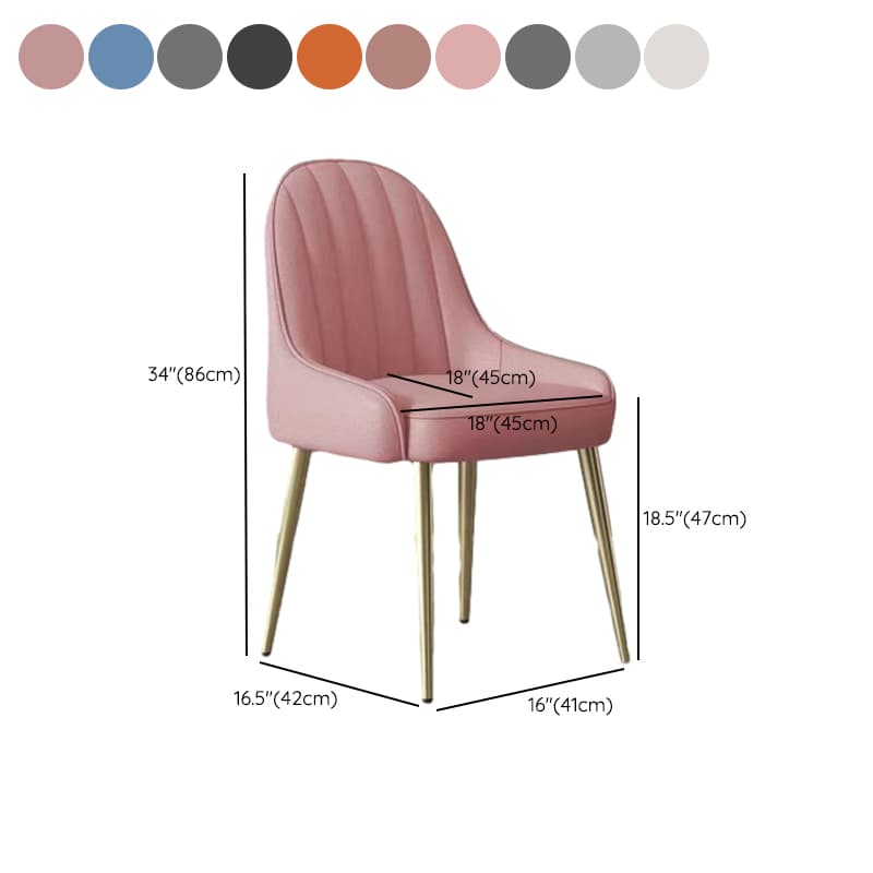 Secure Gilded Framed Armless Chair with Foot Pads for Dinette - image 26
