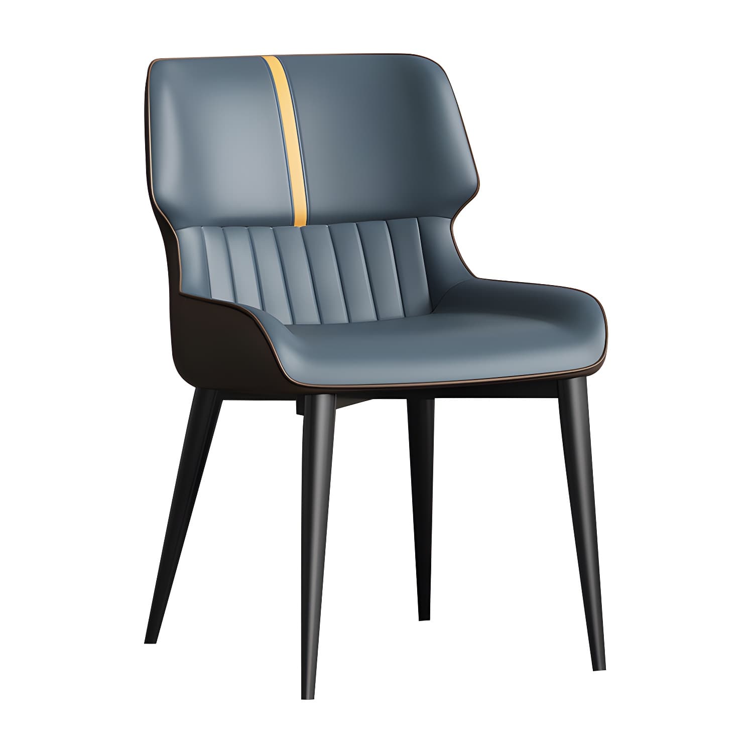 Contemporary Home Wingback Side Chair Matte Finish Leather Dining Chair - image 12