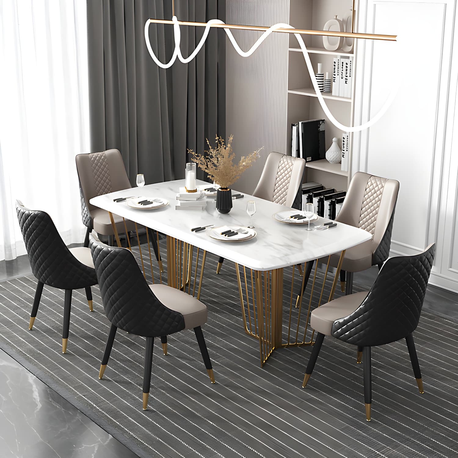 Scandinavian Style Wood Side Dining Chairs Dining Room Solid Back Chair - image 22