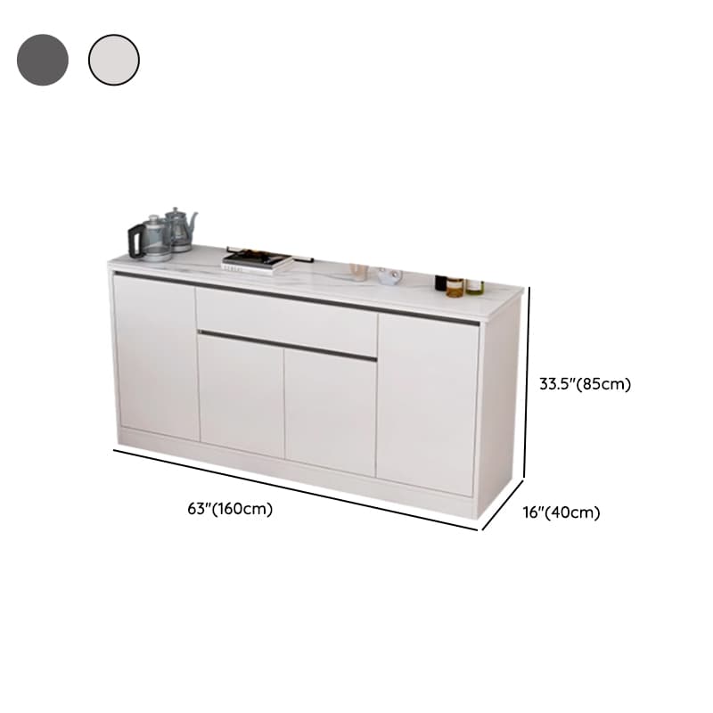 Buffet Table/Server with 1 Drawer, Drawers Storage, Sintered Stone Countertop, Adjustable Shelving, and 4 Doors/3 Doors/2 Doors Tabletop - image 17