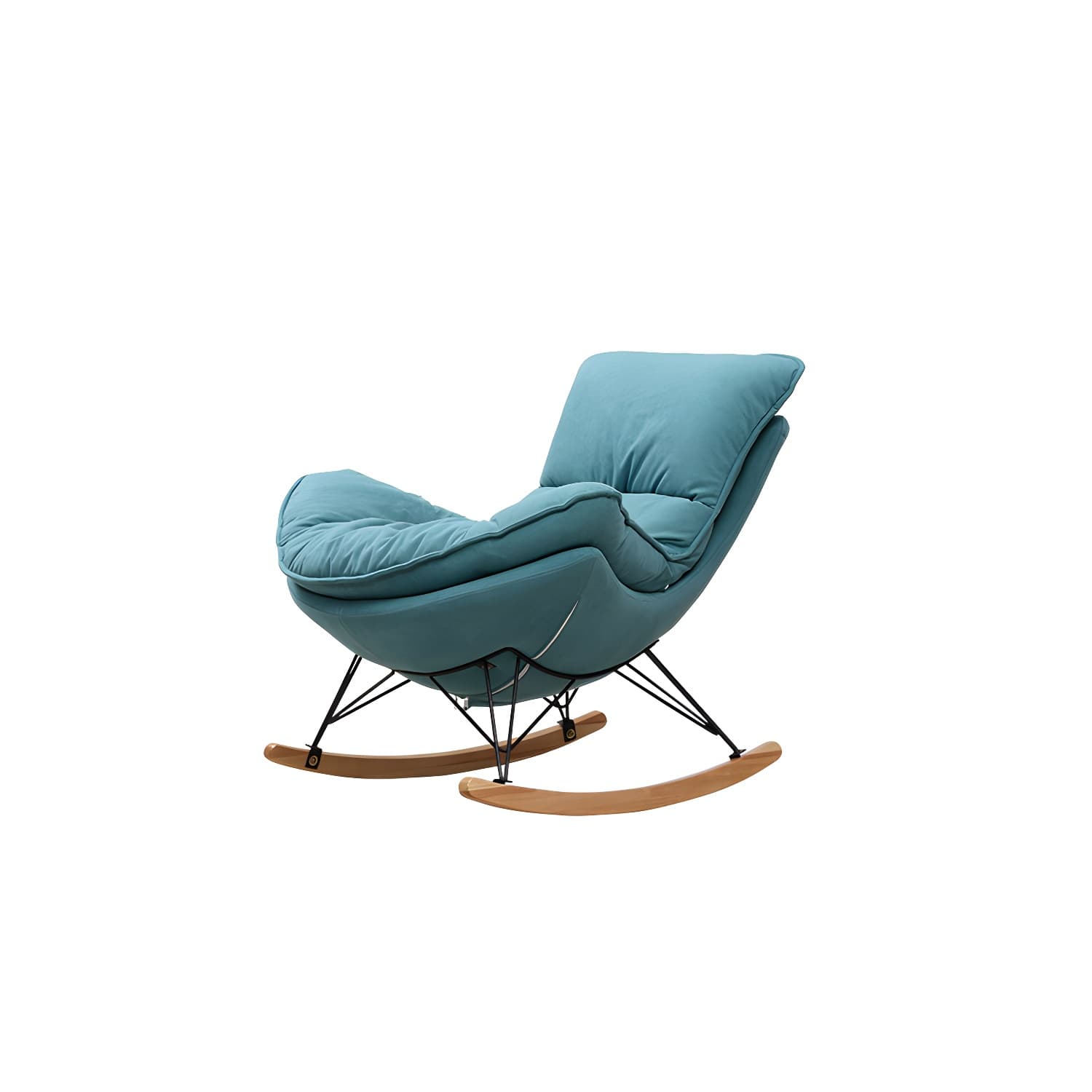 Modern Style Rocking Chair Indoor Mother Feeding Sofa Rocking Chair with Ottoman - image 15