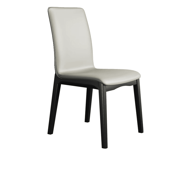 Modern Simple Style Armless Chair with Parsons Chair Back, Upholstered in Timber Legs - image 3