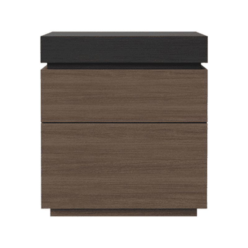 Organic Modern Nightstand With Drawer Organization, 3 Drawers, 1 Shelf, and Real Wood Countertop - image 5