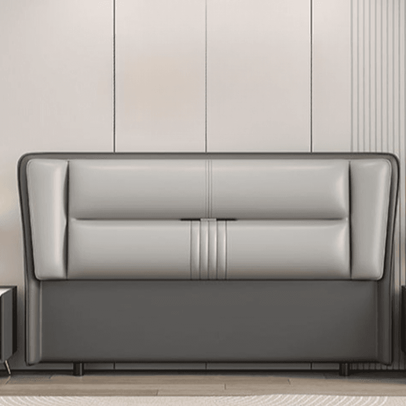 Trendy Wingback Headboard with No Distressing in Natural Wood, Rectangle Shape for Full/Queen Bed with Sponge Upholstery and Standard Height - image 11