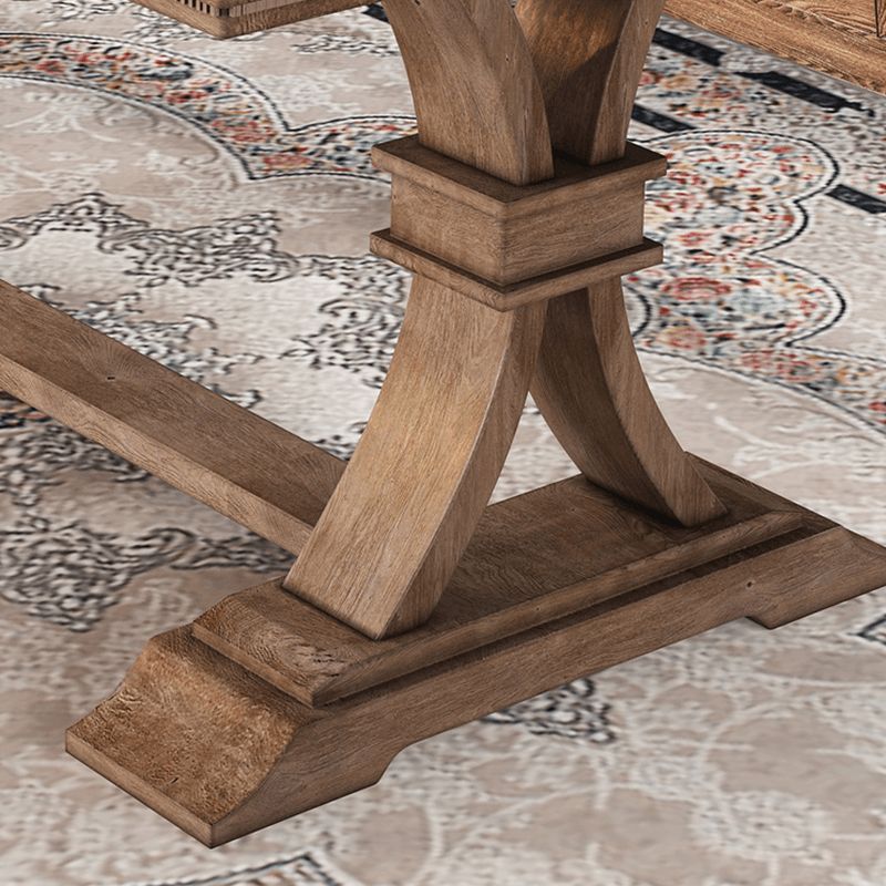 Old School Weathered Wood Rectangle Fixed Dining Table for 8/for 6/for 4 - image 7
