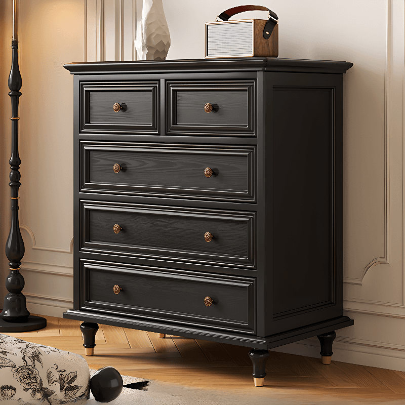 Simplistic Natural Wood Double Dresser with 8 Drawers/10 Drawers/5 Drawers in Horizontal/Vertical Orientation