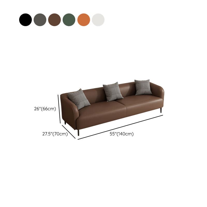Drawing Room Standard Sofa in Pu Leather with Dark Gray/Sage/Amber Color and Armrest - image 15