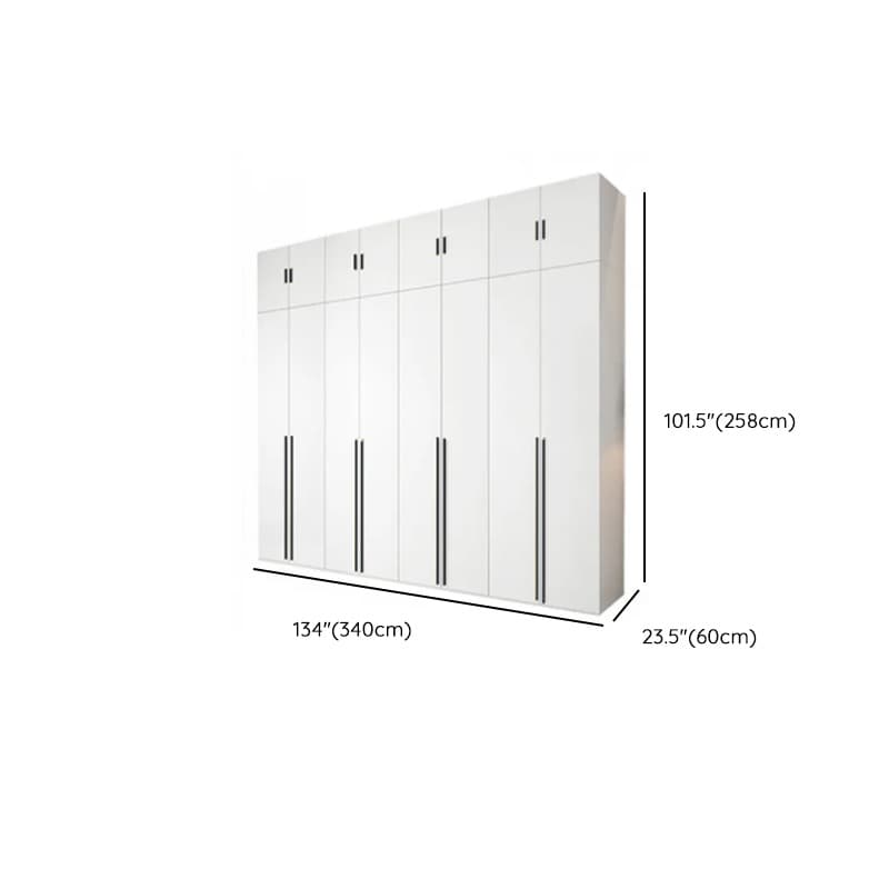 White Lumber Detached Wardrobe Closet with Soft Close Drawer, Door, Interior Shelves, and Clothing Rod - image 35