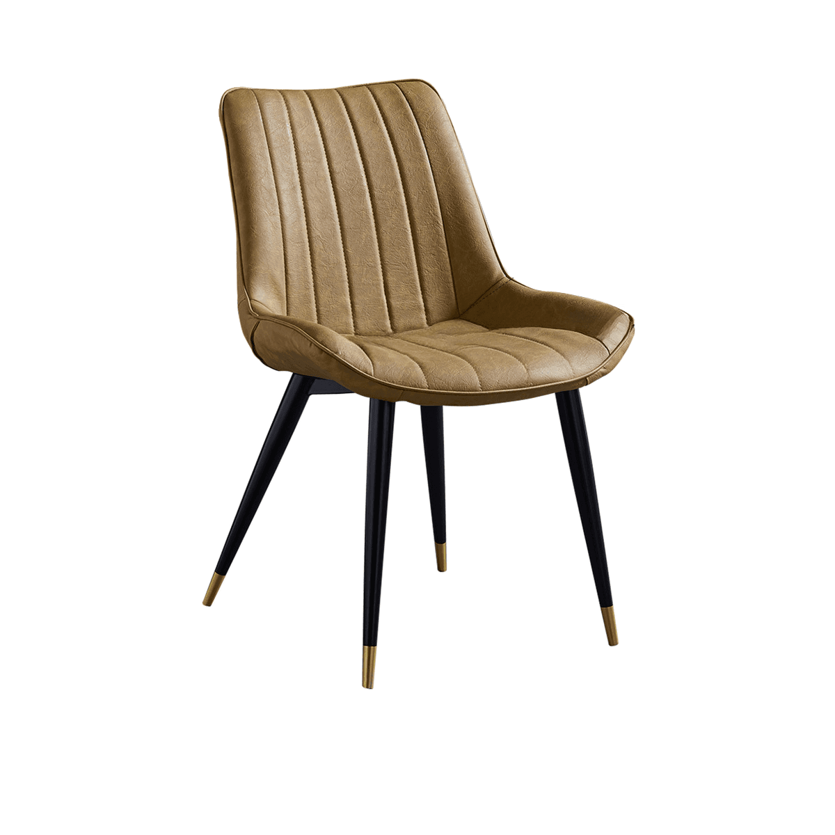 Outlined Faux Leather Upholstered Reliable Side Chair with Metal 4 Legs for Restaurant - image 13