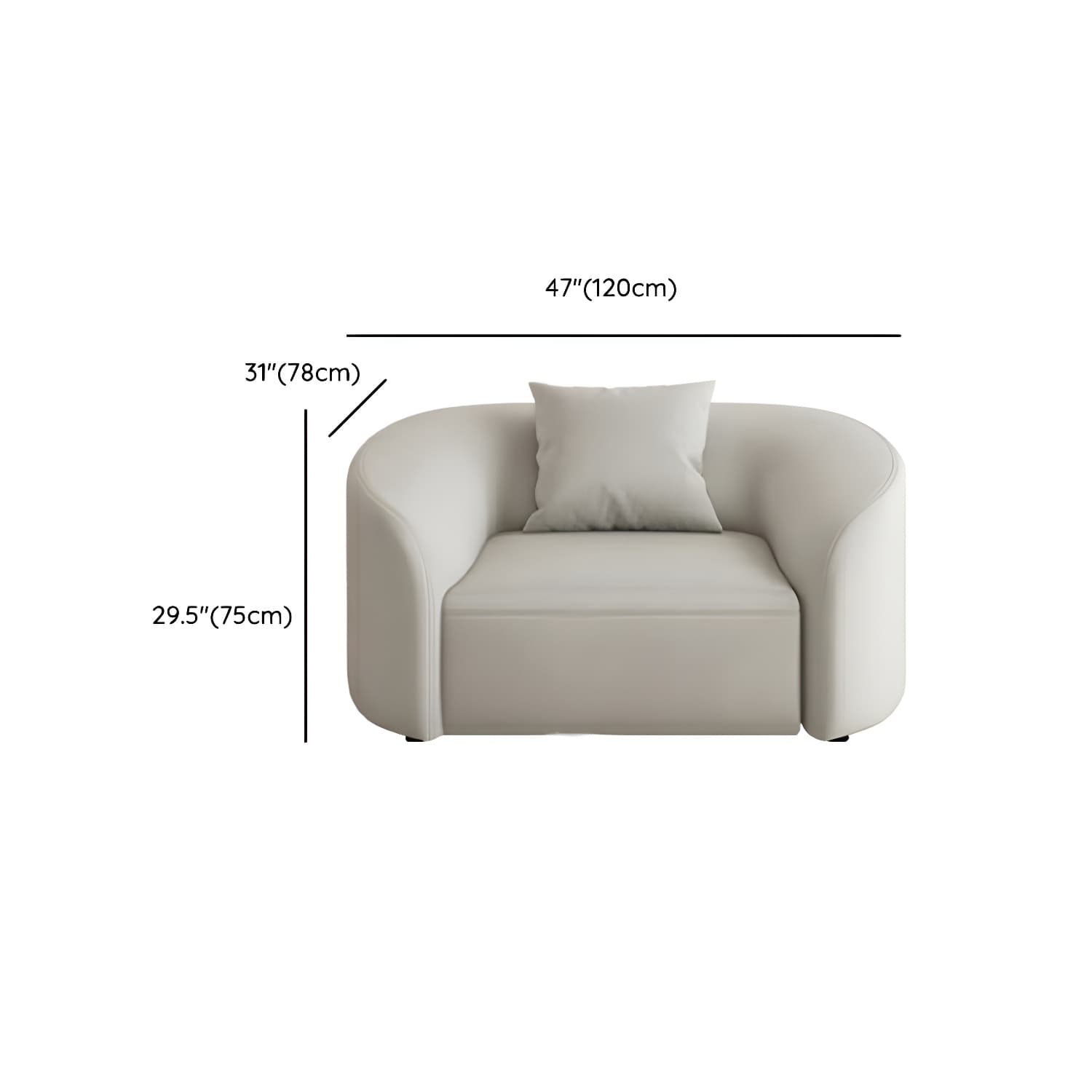 Modern Beige Tech Cloth Stationary Sectional Sofa with Wood Frame and Flared Arms - image 13