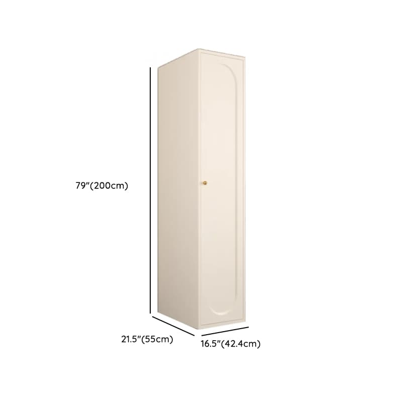 Chalk Casual Unattached Wardrobe with Adaptable Shelf, Soft Close Door, Hanging Rod, and Articulated Mechanism - image 15