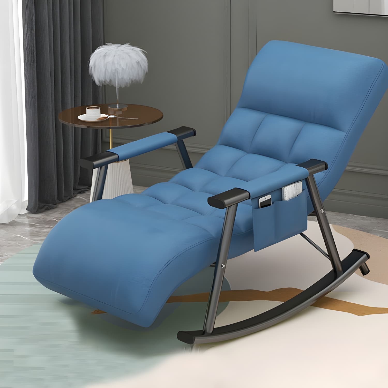Stylish Tufted Upholstered Rocking Chair - Modern Design for a Comfy Home - image 14