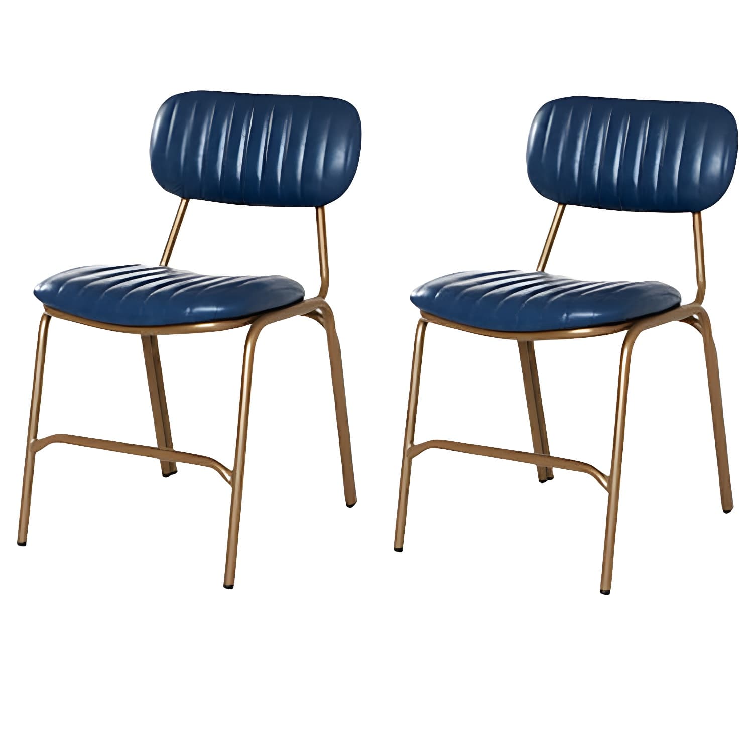 Industrial Metal Dining Room Chairs Open Back Dining Side Armless Dining Chairs (Set of 2) - image 8