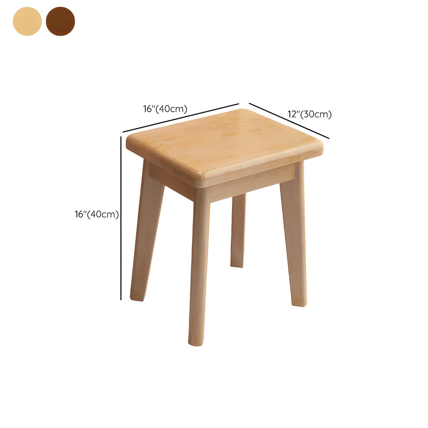 Contemporary Solid Wood Makeup Table Vanity Stool with Drawers - image 17