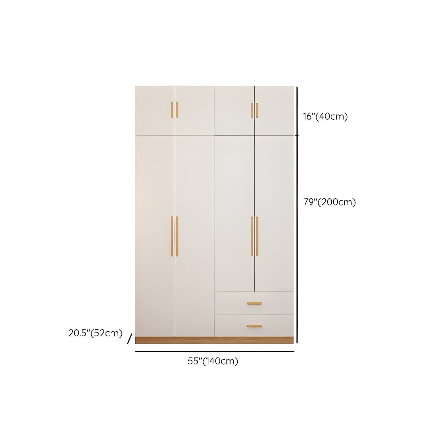 Contemporary Style Wardrobe Wooden Bedroom Closet with Hinged Door - image 28