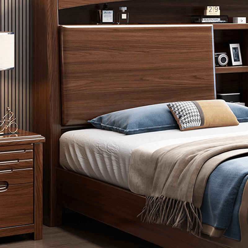 Platform Storage Bed with 2 Drawers, Lumber Frame and USB Charging Station - image 7