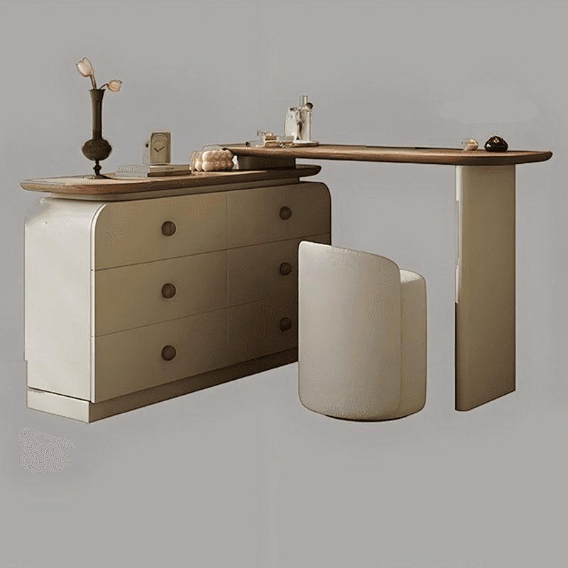 Modish Large Vanity Set/Makeup Vanity with Laminate Table Top, White Finish, 3 Drawers, Mirror Lights, and Scalable Design - image 14