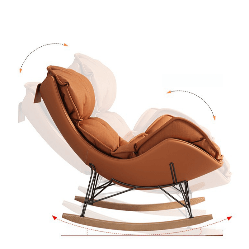 Modish Alloy Rocking Accent Chair, Upholstered - image 10